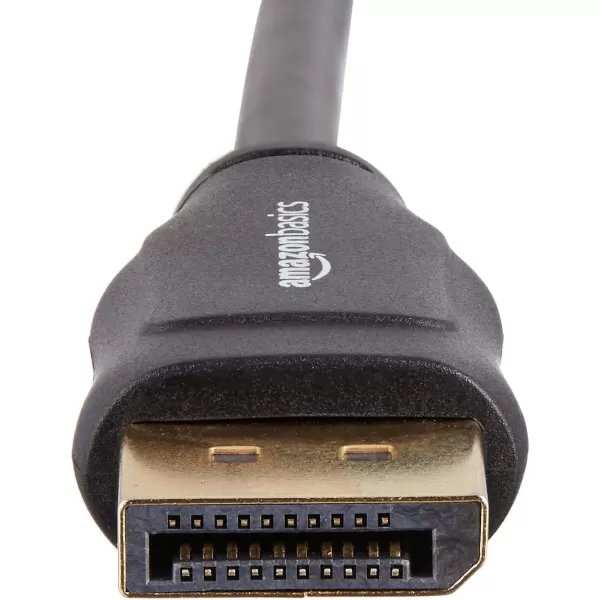 Amazon Basics DisplayPort to DisplayPort HD Display Cable  6 Feet 52 Count Black1Pack 25 Feet