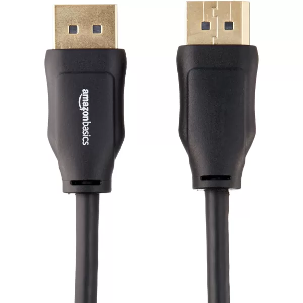 Amazon Basics DisplayPort to DisplayPort HD Display Cable  6 Feet 52 Count Black1Pack 6 Feet