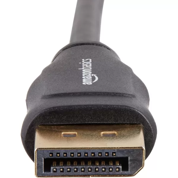 Amazon Basics DisplayPort to DisplayPort HD Display Cable  6 Feet 52 Count Black1Pack 6 Feet