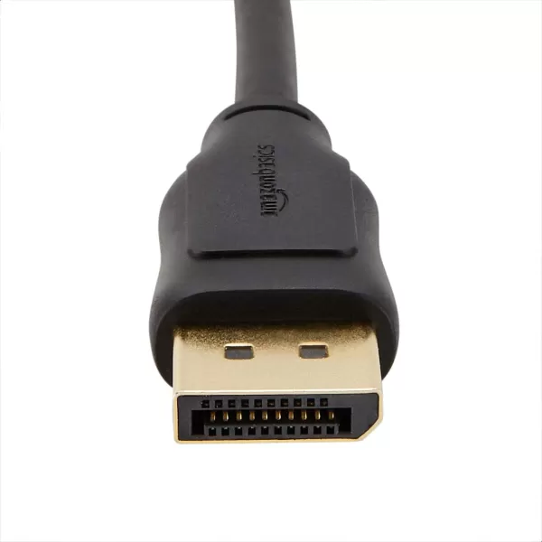 Amazon Basics DisplayPort to DisplayPort HD Display Cable  6 Feet 52 Count BlackCase of 52 6 Feet