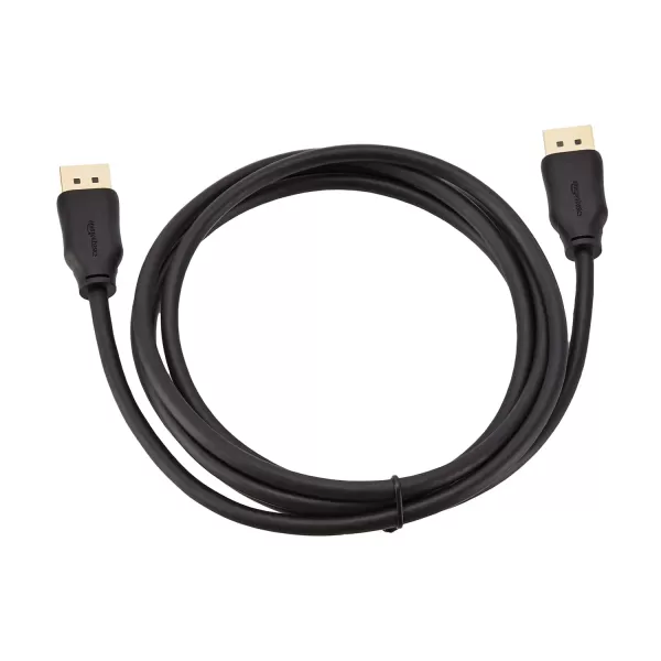 Amazon Basics DisplayPort to DisplayPort HD Display Cable  6 Feet 52 Count BlackCase of 52 6 Feet