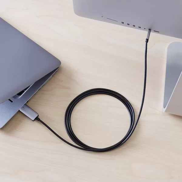 Amazon Basics DisplayPort to USBC Cable 4Kx2K60Hz Aluminum Housing 6 Feet Black6Foot