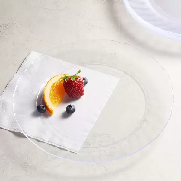 Amazon Basics Disposable Clear Plastic Plates 50Pack 10251025