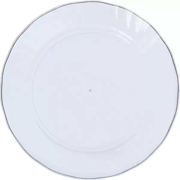 Amazon Basics Disposable Clear Plastic Plates 50Pack 102575