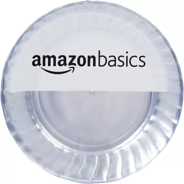 Amazon Basics Disposable Clear Plastic Plates 50Pack 102575