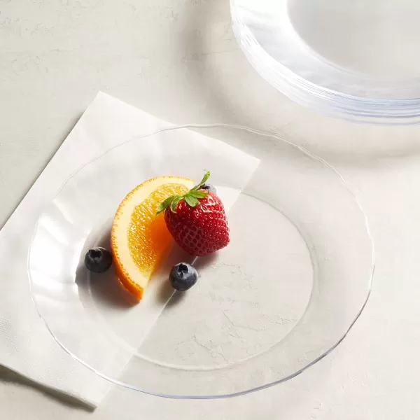 Amazon Basics Disposable Clear Plastic Plates 50Pack 102575