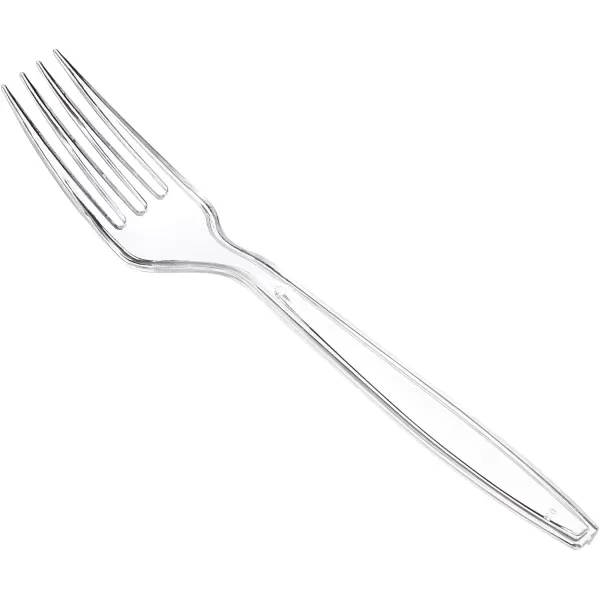 Amazon Basics Disposable Clear Plastic Utensil Cutlery 360Piece Set1800Piece