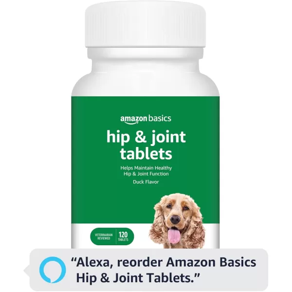 Amazon Basics Dog Hip amp Joint Chewable Tablets Duck Flavored 90 Count Previously Solimo120 Count Pack of 1