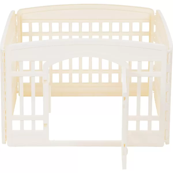 Amazon Basics Dog Playpen Pet Exercise Pen with Door 34Inches 8 Panel Beige4 Panel  24H Beige