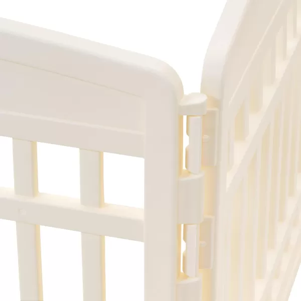 Amazon Basics Dog Playpen Pet Exercise Pen with Door 34Inches 8 Panel Beige4 Panel  24H Beige