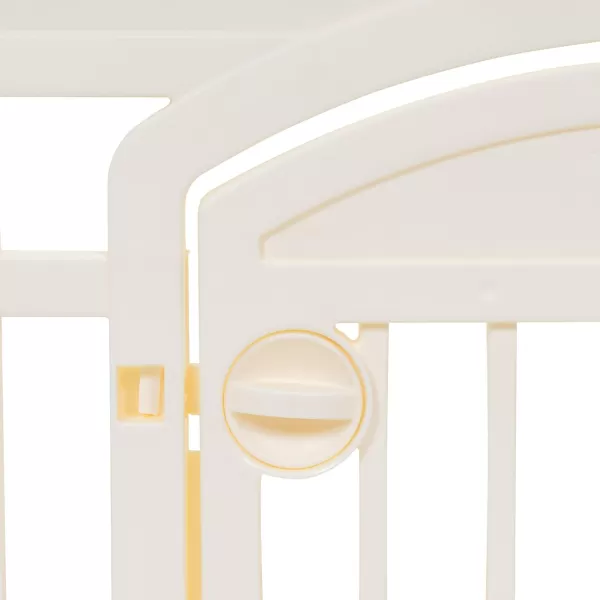 Amazon Basics Dog Playpen Pet Exercise Pen with Door 34Inches 8 Panel Beige4 Panel  24H Beige