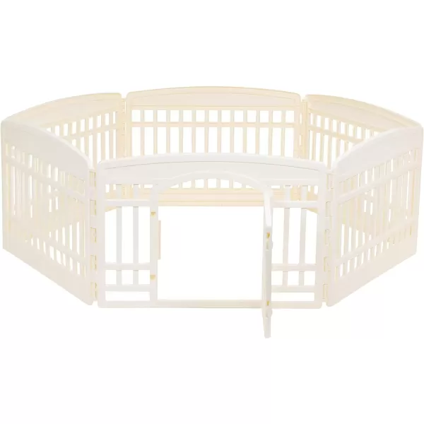 Amazon Basics Dog Playpen Pet Exercise Pen with Door 34Inches 8 Panel Beige6 Panel  24H Beige