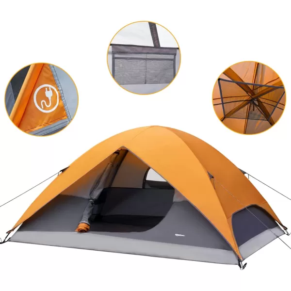 Amazon Basics Dome Camping Tent With Rainfly and Carry Bag 48 Person4person