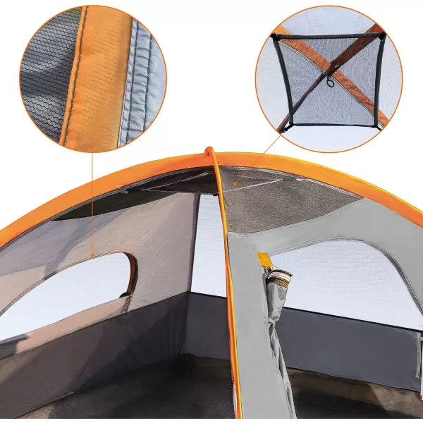 Amazon Basics Dome Camping Tent With Rainfly and Carry Bag 48 Person4person