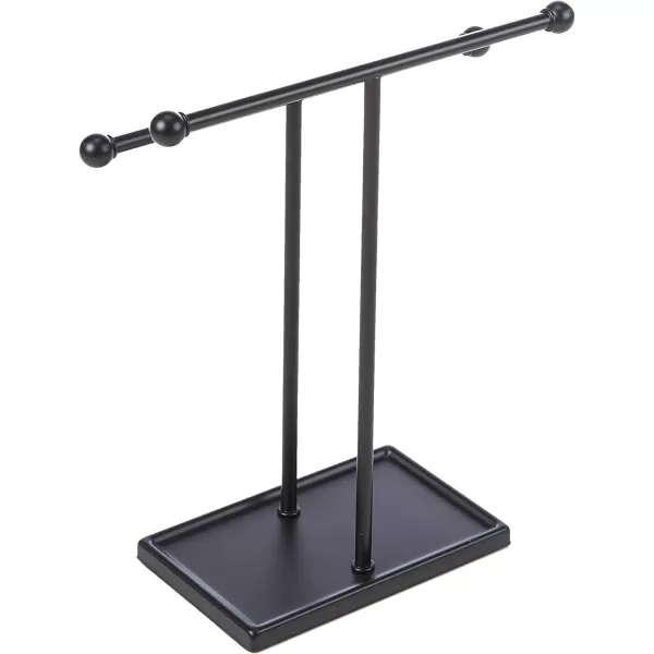 Amazon Basics DoubleT Hand Towel and Accessories TShape Stand NickelWhiteBlack
