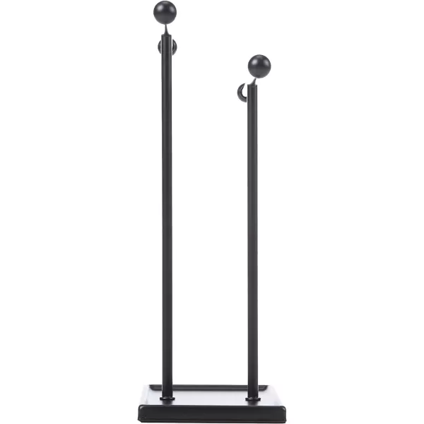 Amazon Basics DoubleT Hand Towel and Accessories TShape Stand NickelWhiteBlack