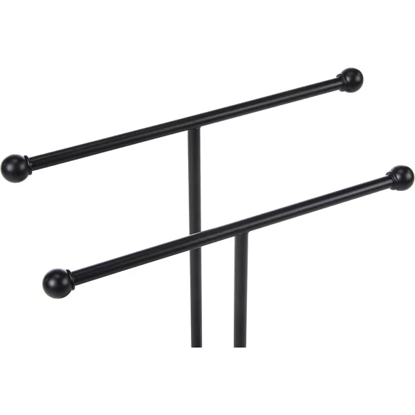 Amazon Basics DoubleT Hand Towel and Accessories TShape Stand NickelWhiteBlack