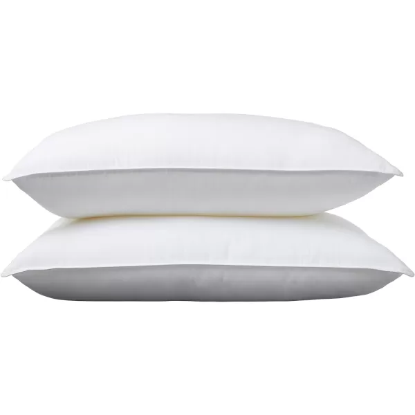 Amazon Basics Down Alternative Pillows Soft Density For Stomach and Back Sleepers Standard Pack of 2 White 26 in L x 20 in WStandard Pack of 2 Soft