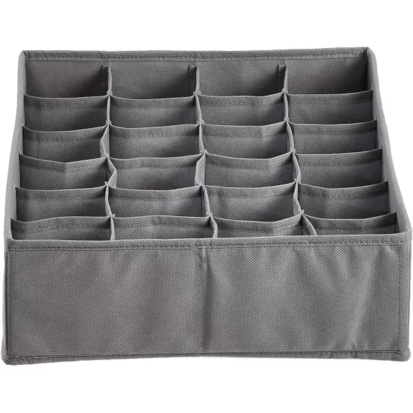 Amazon Basics Dresser Drawer Storage Organizer for Undergarments Set of 4  GraySet of 2 Large