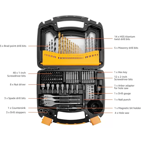 Amazon Basics Drill amp Driver MultiBit 100 Piece SetAmazon Basics Drill amp Driver MultiBit 100 Piece Set