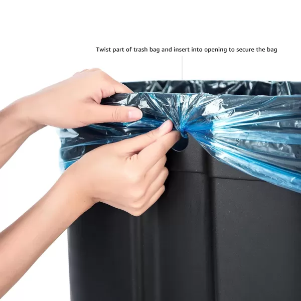 Amazon Basics Dual Bin Rectangular Trash Can With SoftClose Foot Pedal 30Liter 2 x 15 Liter Interior Bins Brushed Stainless Steel Suitable for 1 or 2 People30Liter