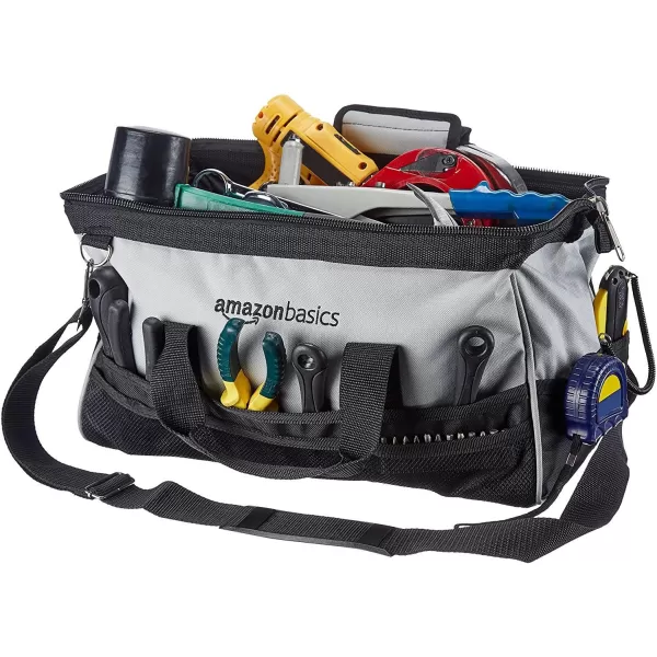 Amazon Basics Durable WearResistant Base Tool Small Standard Bag with Strap 12 Inch Black amp GrayLarge Standard Bag