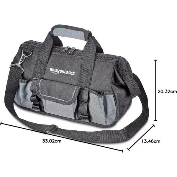 Amazon Basics Durable WearResistant Base Tool Small Standard Bag with Strap 12 Inch Black amp GraySmall Standard Bag