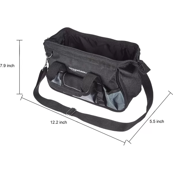 Amazon Basics Durable WearResistant Base Tool Small Standard Bag with Strap 12 Inch Black amp GraySmall Standard Bag