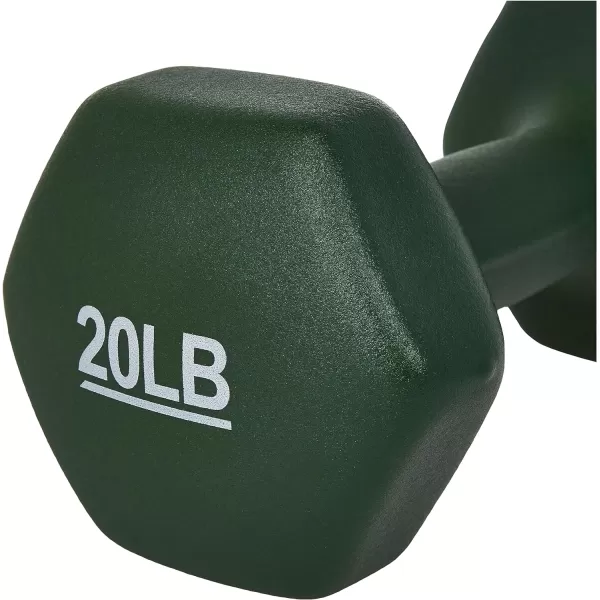 Amazon Basics Easy Grip Workout Dumbbell Neoprene Coated Various Sets and Weights available20Pound Pair