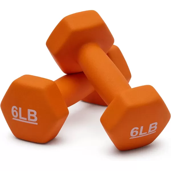 Amazon Basics Easy Grip Workout Dumbbell Neoprene Coated Various Sets and Weights available6Pound Pair