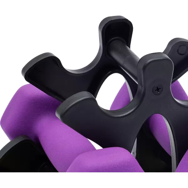 Amazon Basics Easy Grip Workout Dumbbell Neoprene Coated Various Sets and Weights availableRack with 3 Pairs  2 Lb 3 Lb 5 Lb