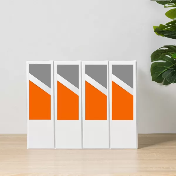 Amazon Basics Economy 3 Ring Binder Showcase View Binder with 3 Inch DRing 2Pack White2inch 4Pack