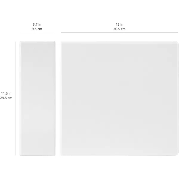 Amazon Basics Economy 3 Ring Binder Showcase View Binder with 3 Inch DRing 2Pack White3inch 2Pack