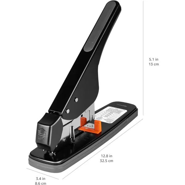 Amazon Basics Effortless Heavy Duty Stapler 210 Sheets High Capacity Large Office Stapler with 1000 Staples Black130 Sheets Effortless Stapler