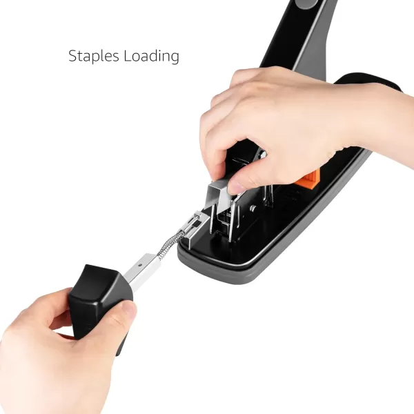 Amazon Basics Effortless Heavy Duty Stapler 210 Sheets High Capacity Large Office Stapler with 1000 Staples Black130 Sheets Effortless Stapler