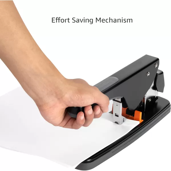 Amazon Basics Effortless Heavy Duty Stapler 210 Sheets High Capacity Large Office Stapler with 1000 Staples Black210 Sheets Effortless Stapler