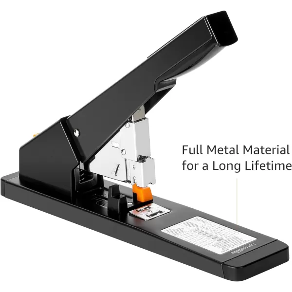Amazon Basics Effortless Heavy Duty Stapler 210 Sheets High Capacity Large Office Stapler with 1000 Staples Black210 Sheets Lever Arm Stapler