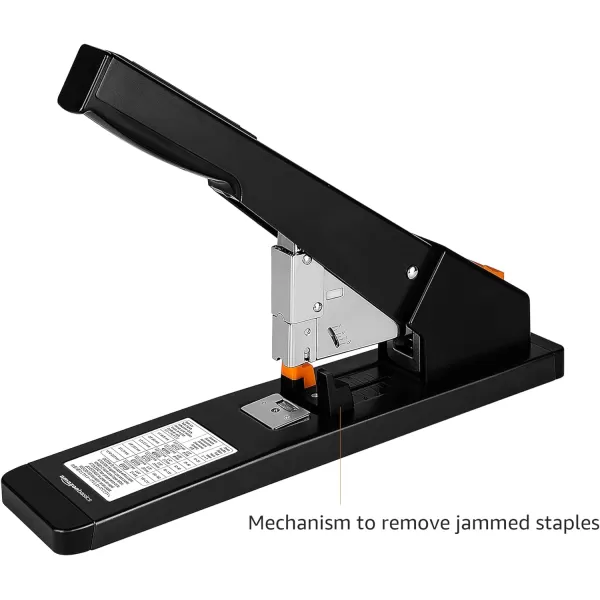 Amazon Basics Effortless Heavy Duty Stapler 210 Sheets High Capacity Large Office Stapler with 1000 Staples Black210 Sheets Lever Arm Stapler