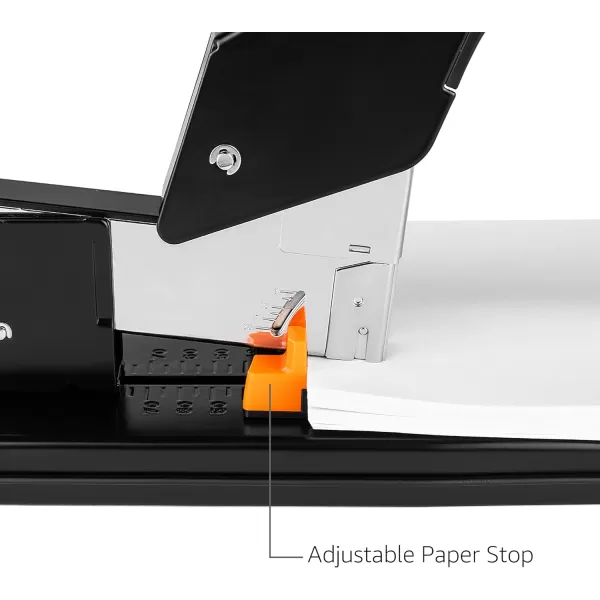 Amazon Basics Effortless Heavy Duty Stapler 210 Sheets High Capacity Large Office Stapler with 1000 Staples Black210 Sheets Standard Stapler