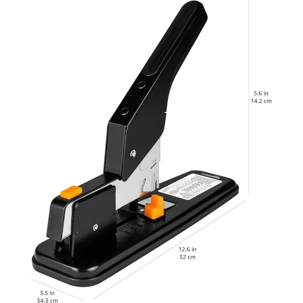 Amazon Basics Effortless Heavy Duty Stapler 210 Sheets High Capacity Large Office Stapler with 1000 Staples Black210 Sheets Standard Stapler