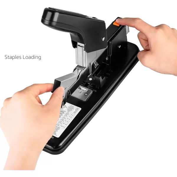 Amazon Basics Effortless Heavy Duty Stapler 210 Sheets High Capacity Large Office Stapler with 1000 Staples Black210 Sheets Standard Stapler