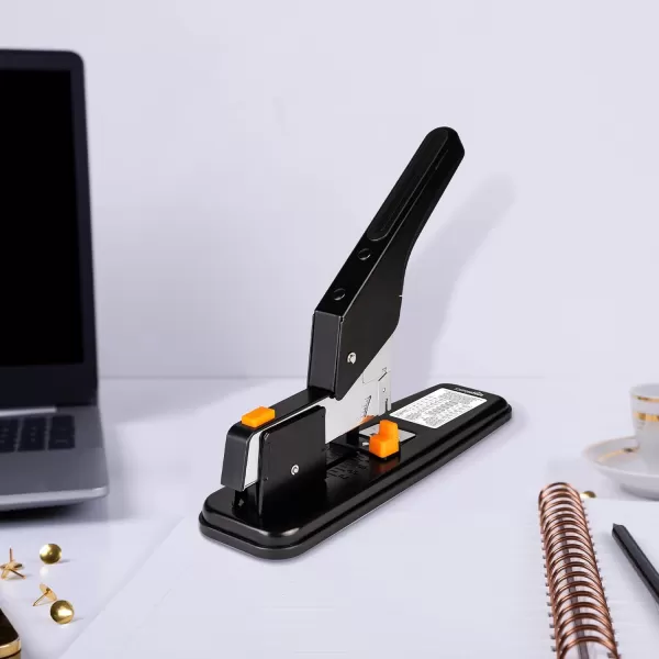 Amazon Basics Effortless Heavy Duty Stapler 210 Sheets High Capacity Large Office Stapler with 1000 Staples Black210 Sheets Standard Stapler