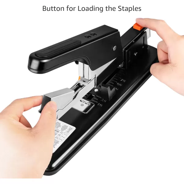 Amazon Basics Effortless Heavy Duty Stapler 210 Sheets High Capacity Large Office Stapler with 1000 Staples Black90 Sheets Standard Stapler