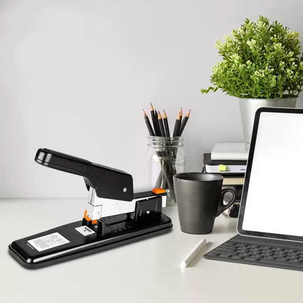 Amazon Basics Effortless Heavy Duty Stapler 210 Sheets High Capacity Large Office Stapler with 1000 Staples Black90 Sheets Standard Stapler