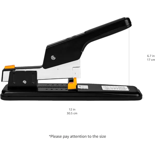 Amazon Basics Effortless Heavy Duty Stapler 210 Sheets High Capacity Large Office Stapler with 1000 Staples Black90 Sheets Standard Stapler