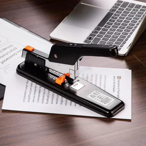 Amazon Basics Effortless Heavy Duty Stapler 210 Sheets High Capacity Large Office Stapler with 1000 Staples Black90 Sheets Standard Stapler