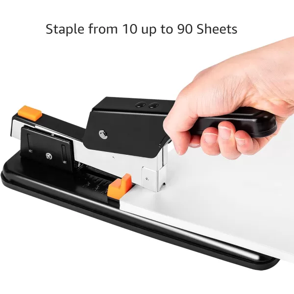Amazon Basics Effortless Heavy Duty Stapler 210 Sheets High Capacity Large Office Stapler with 1000 Staples Black90 Sheets Standard Stapler