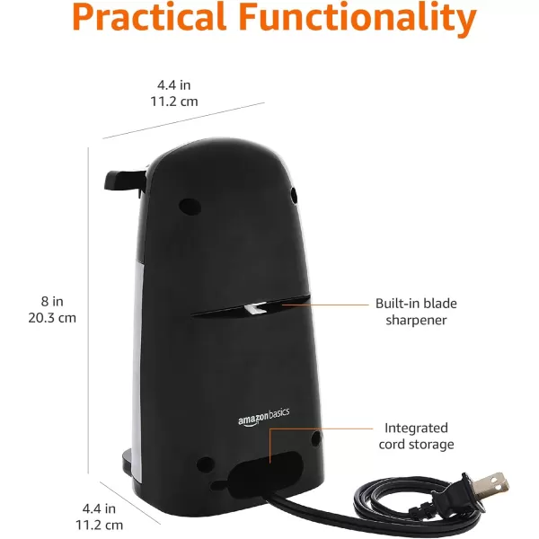 Amazon Basics Electric Can Opener BlackBlack