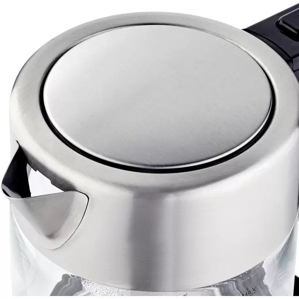 Amazon Basics Electric Glass and Steel Hot Tea Water Kettle 17Liter Black and SliverGlass Carafe 10 Liter