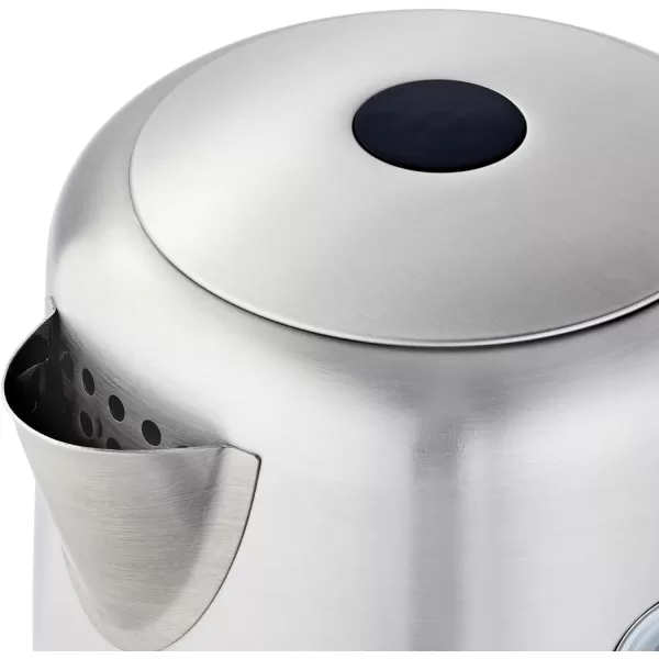 Amazon Basics Electric Glass and Steel Hot Tea Water Kettle 17Liter Black and SliverStainless Steel 10 Liter